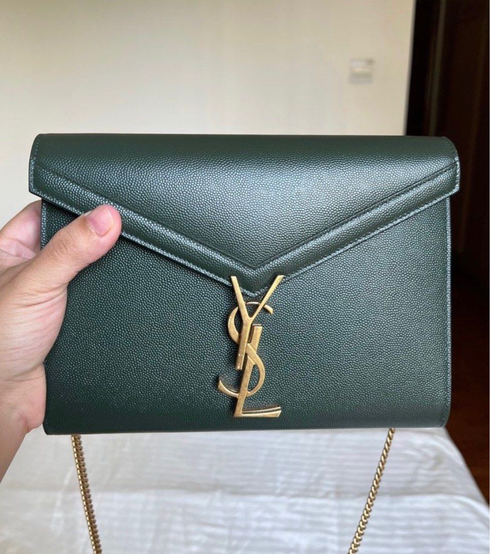 YSL Green Cassandre Wallet on Chain Bag