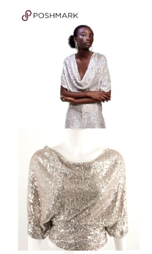 Zara silver sequin top sales