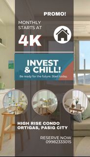 10% DISCOUNT 4k monthly only Affordable Condo in Pasig City
