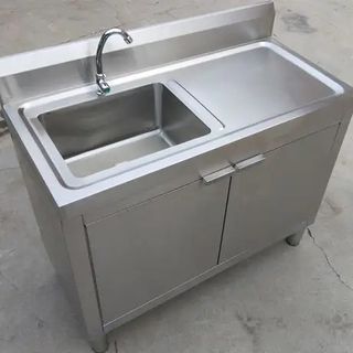 120x60x80cm kitchen sink with cabinet  open  door