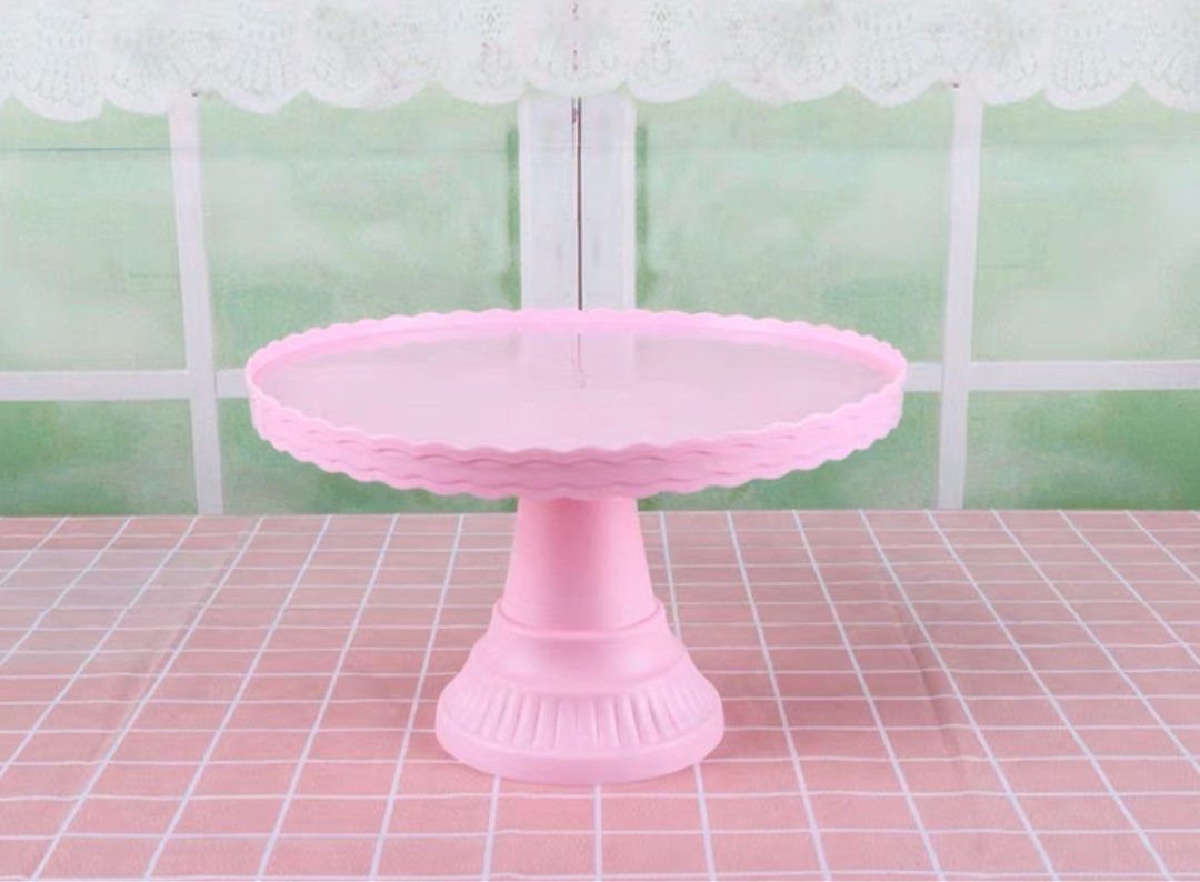 12 inch Cake Stand Pink and Blue, Hobbies & Toys, Stationery & Craft