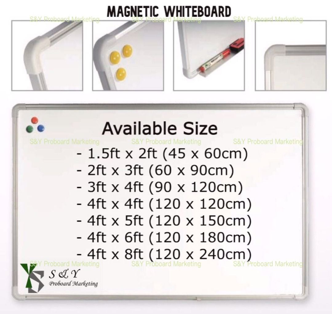 4x8-magnetic-whiteboard-with-stand-size-white-board-hobbies-toys
