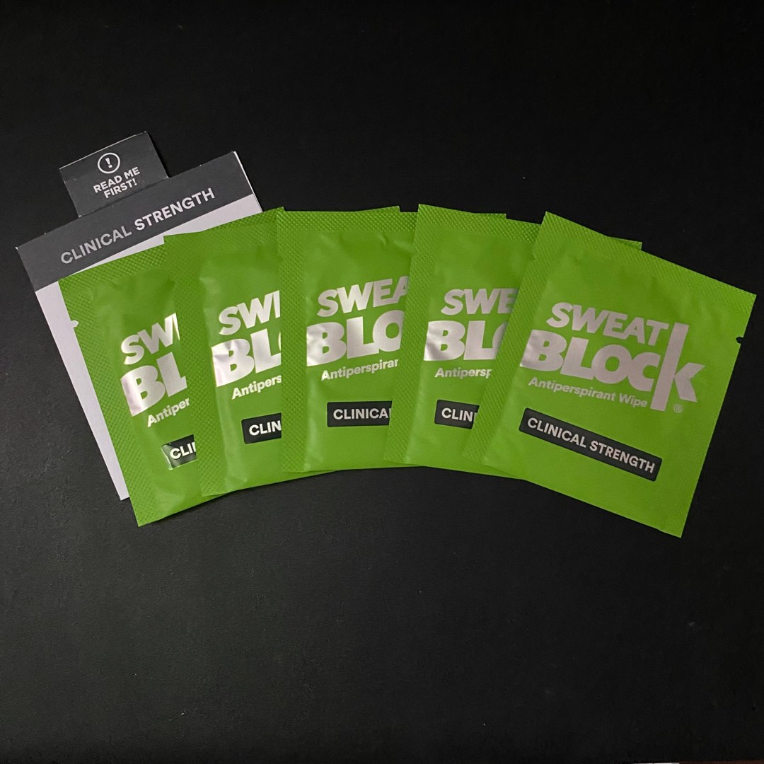 5PCS SweatBlock Antiperspirant Wipes on Carousell