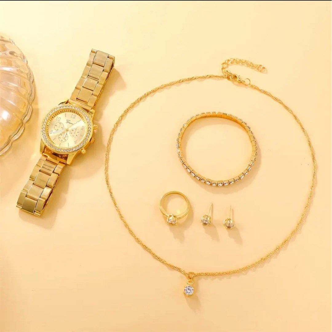 Wrist watch jewellery set store