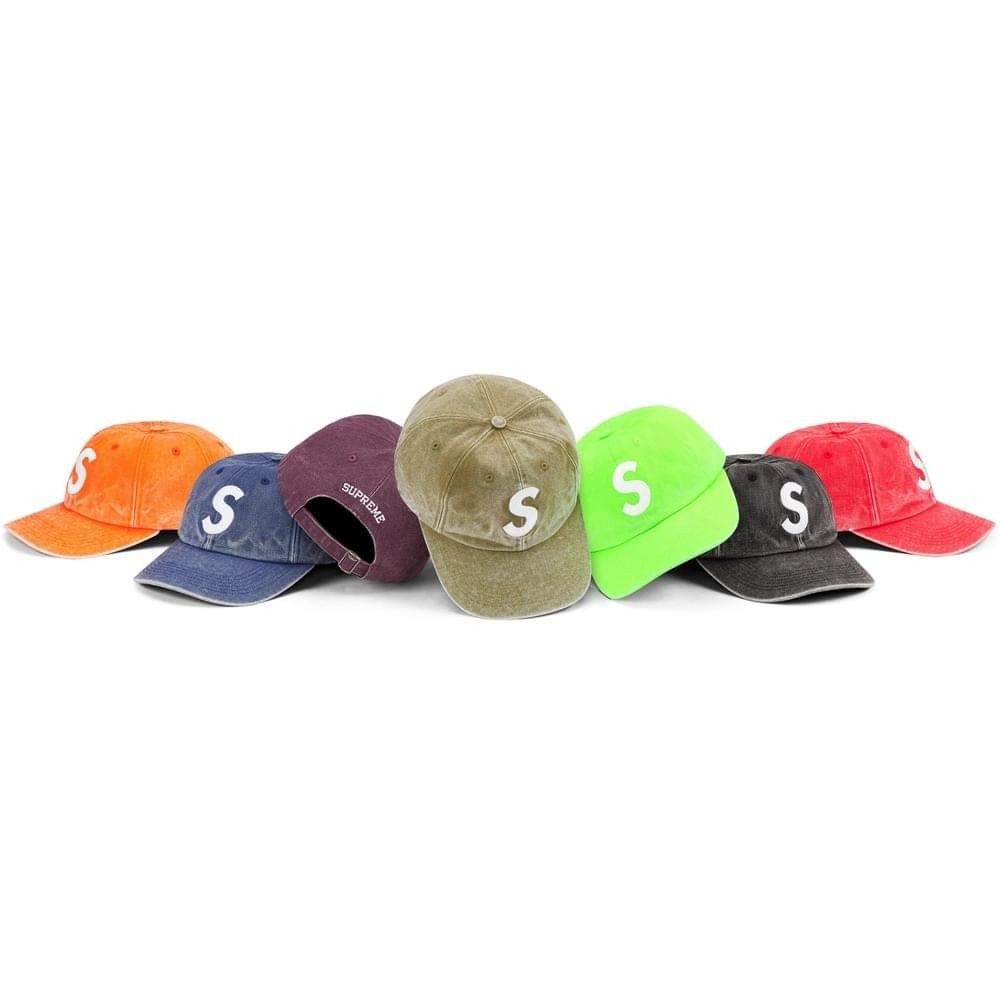 現貨] SUPREME PIGMENT CANVAS S LOGO 6-PANEL 黑色/藍色/紫色/墨綠色