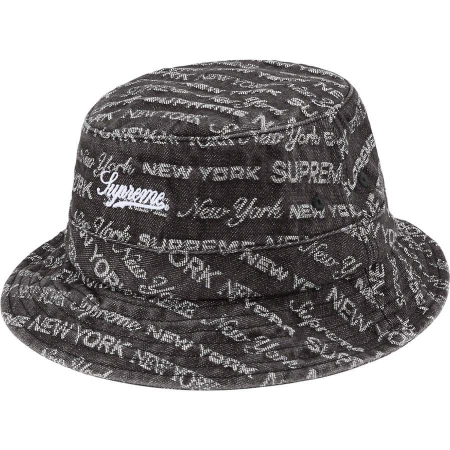 現貨] Supreme Warp Jacquard Logos Denim Crusher 帽, 他的時尚, 手錶