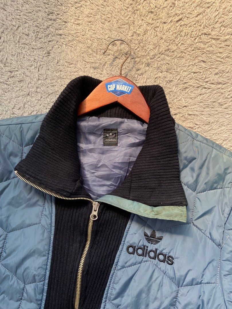 Vintage Adidas Puffer, Fesyen Pria, Pakaian , Atasan di Carousell
