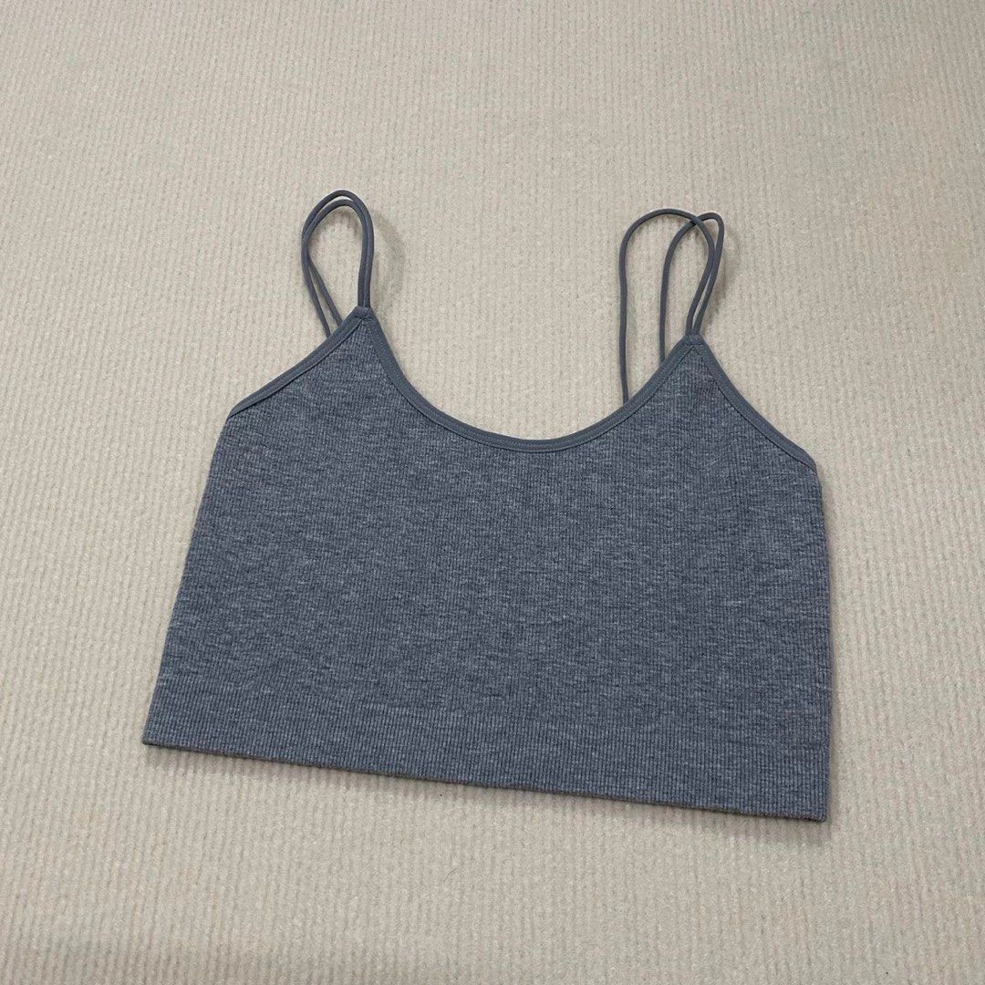 ASOS 4505 grey marl yoga wrap around bra