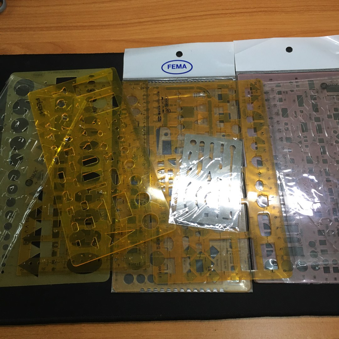 Architect / Engineering Drawing Stencils, Hobbies & Toys, Stationery