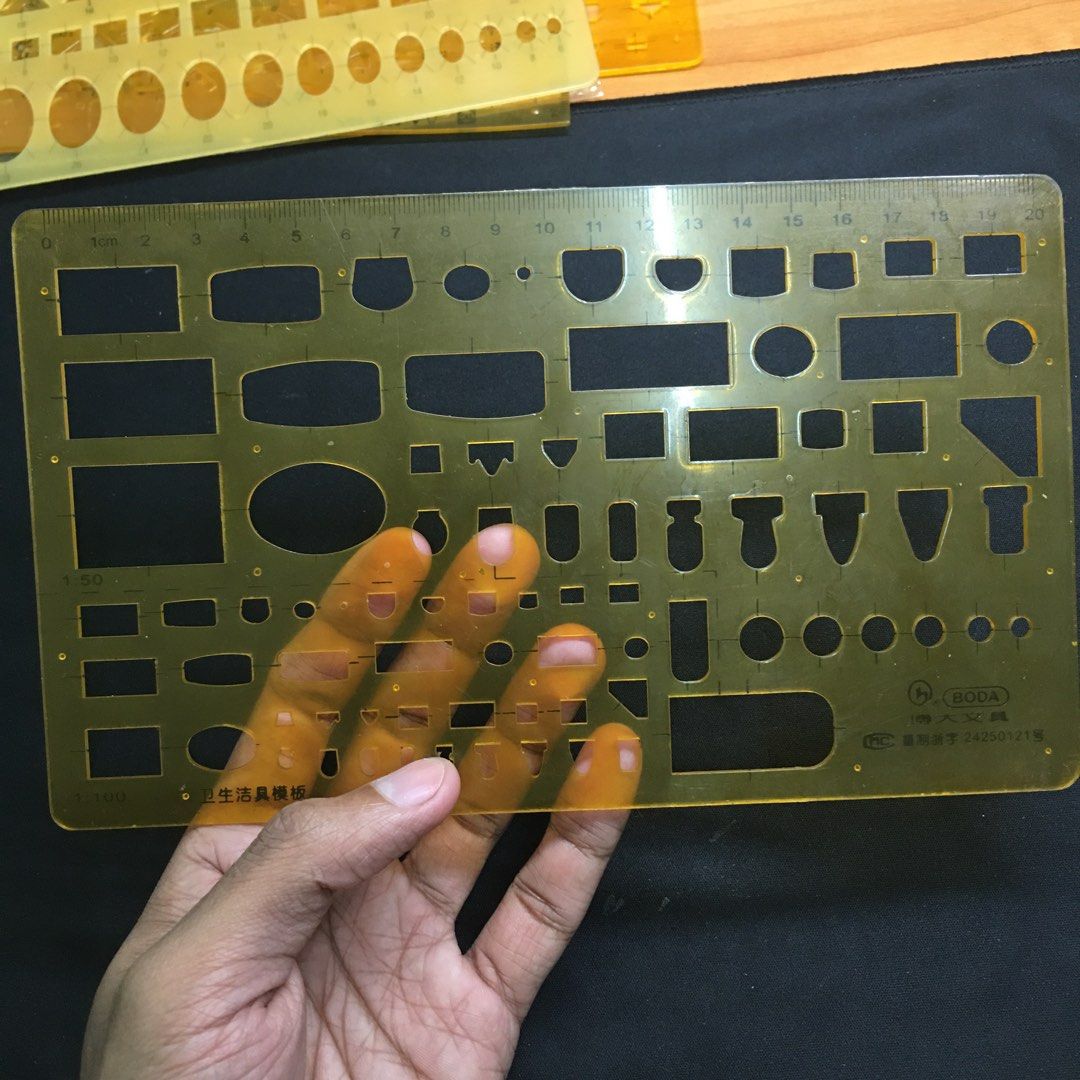 Architect / Engineering Drawing Stencils, Hobbies & Toys, Stationery