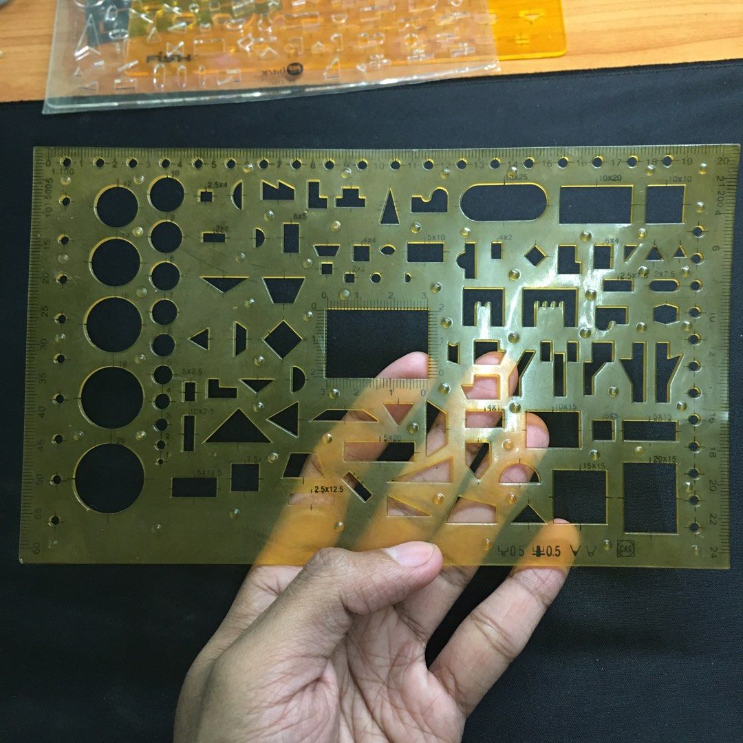 Architect / Engineering Drawing Stencils, Hobbies & Toys, Stationery