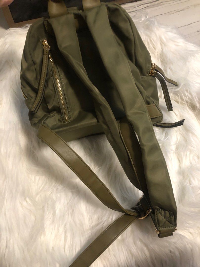Army green mini backpack sale