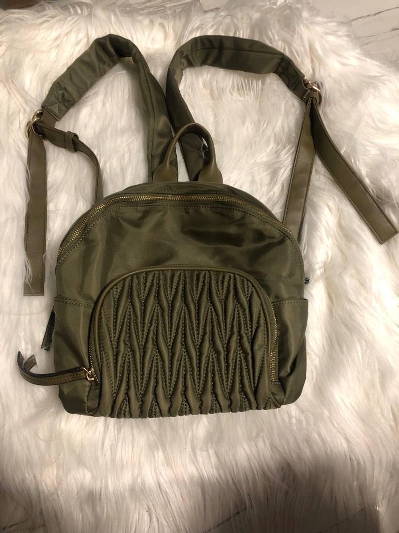 Army green sales mini backpack