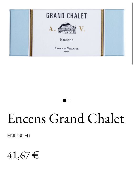 astier de villatte Encens Grand Chalet 線香, 傢俬＆家居