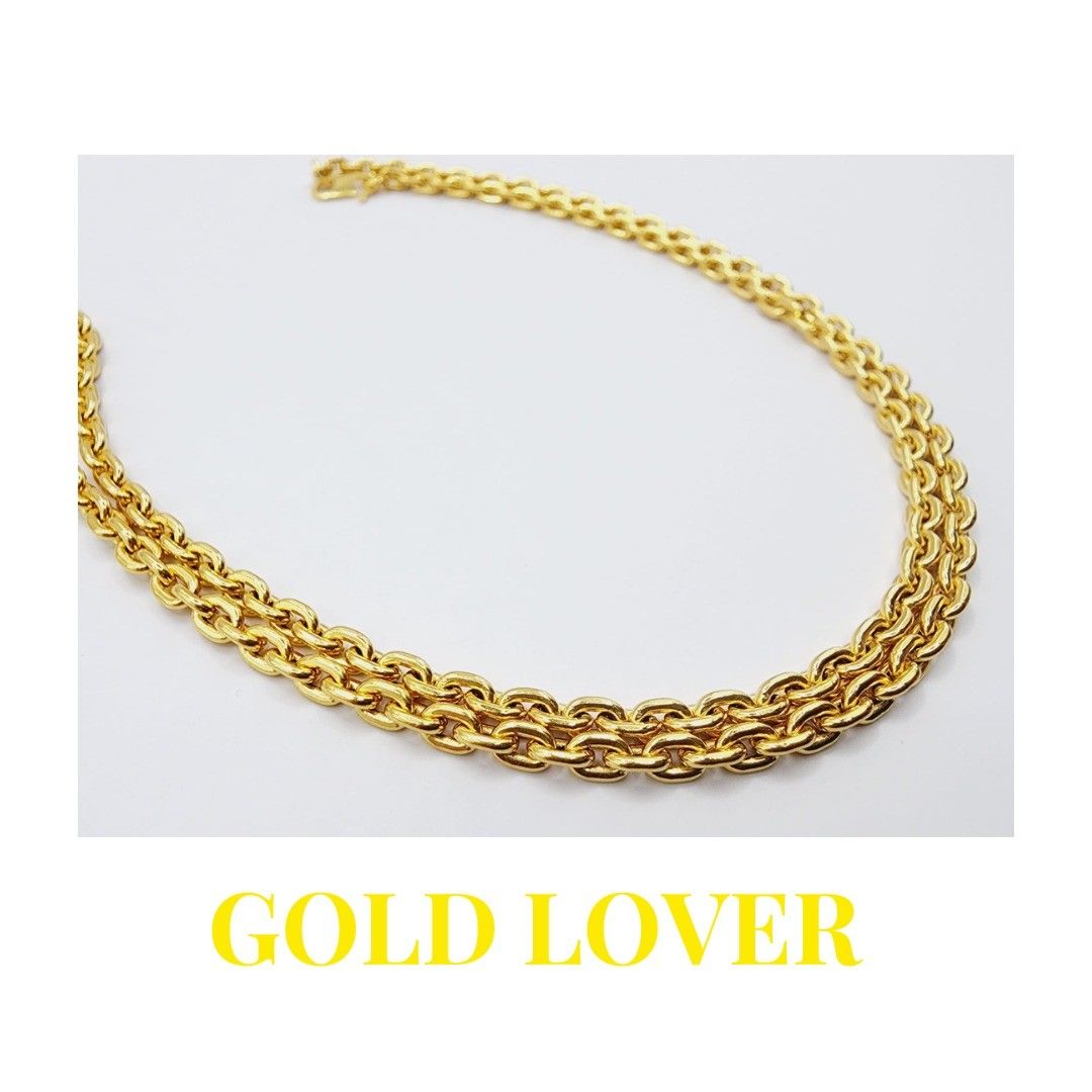 Atome 916 gold anchor chain Women s Fashion Jewelry