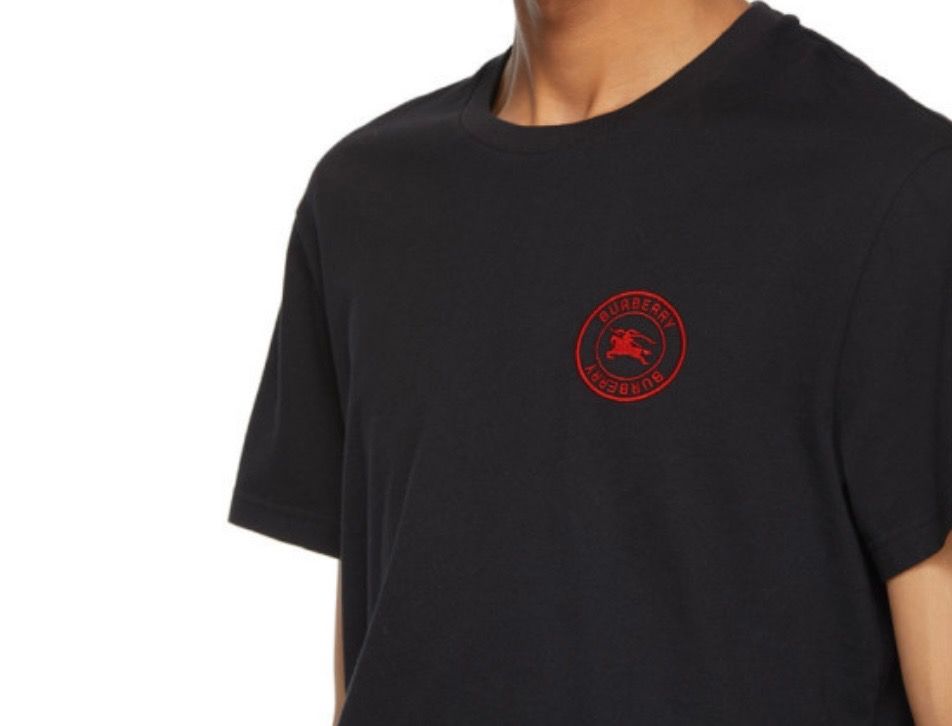 Black and red burberry cheap shirt