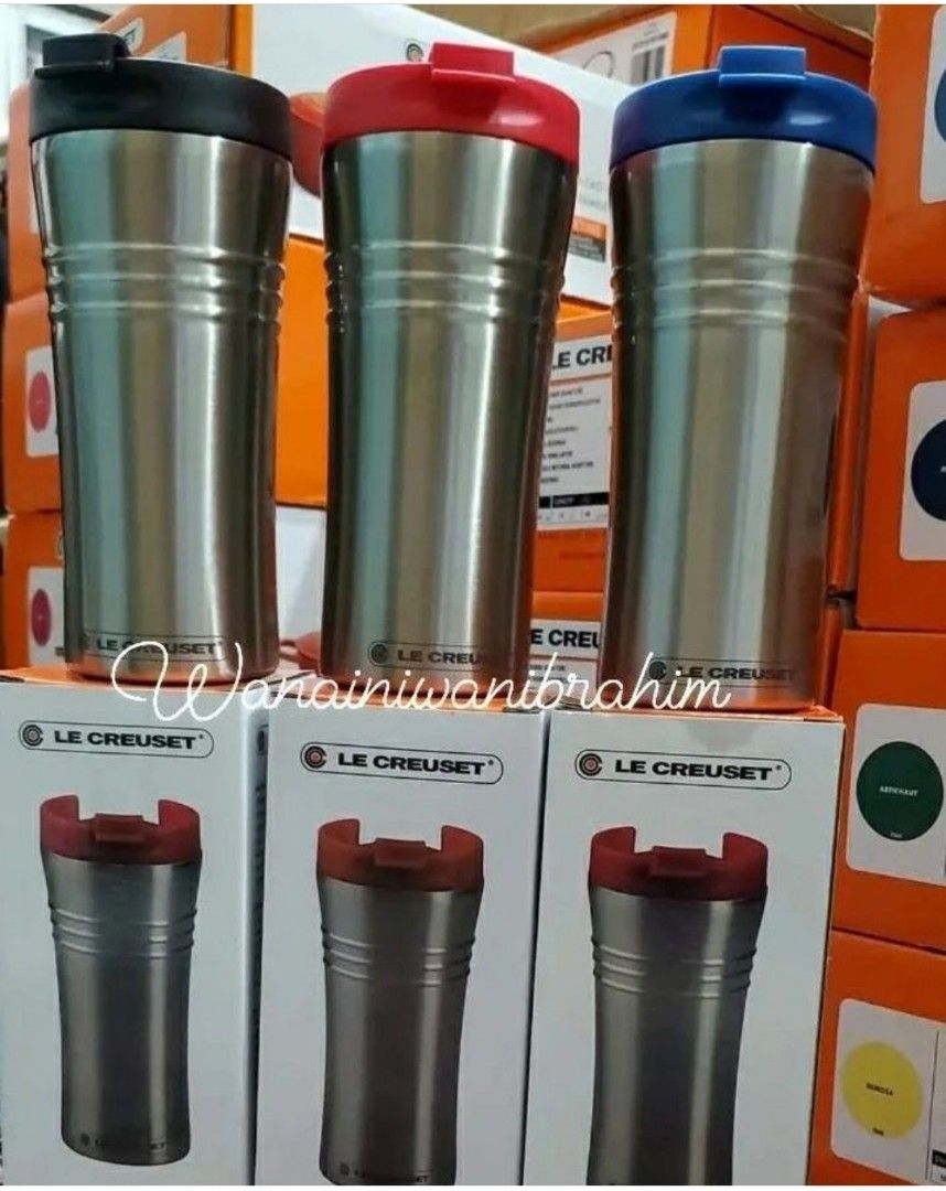 Authentic Le Creuset travel mug, Home Living, Kitchenware & Tableware, Water Bottles & Tumblers Carousell