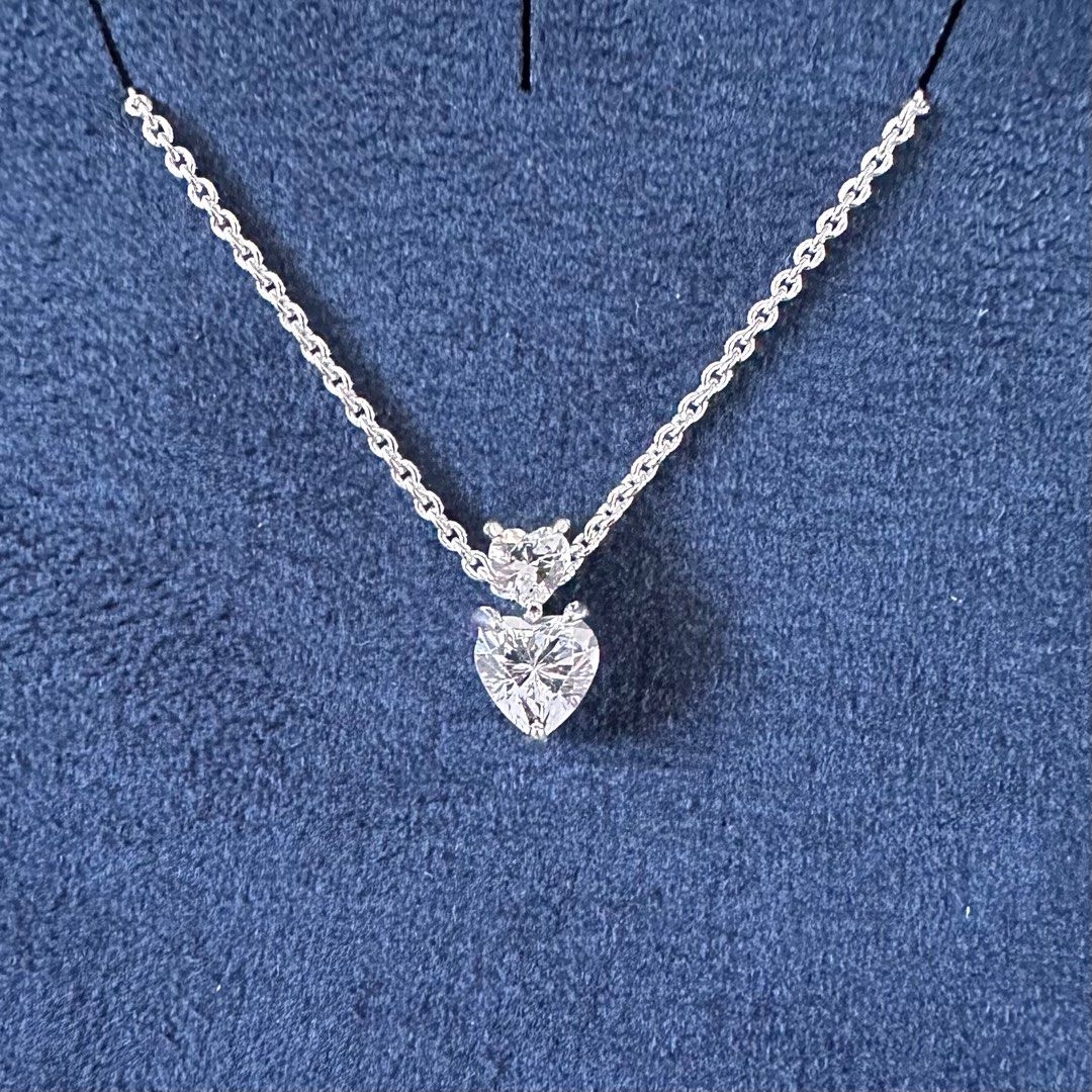 Authentic Pandora Double Heart Necklace Women s Fashion Jewelry