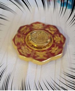 B63 指尖陀罗转经轮八吉祥/红色（red,)可以转，减压，把不好的磁场给化解掉。