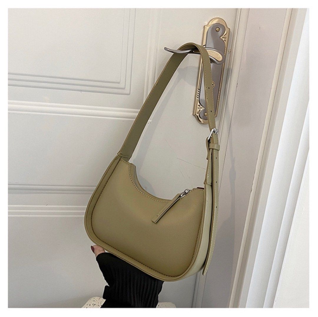 Sage green shop baguette bag