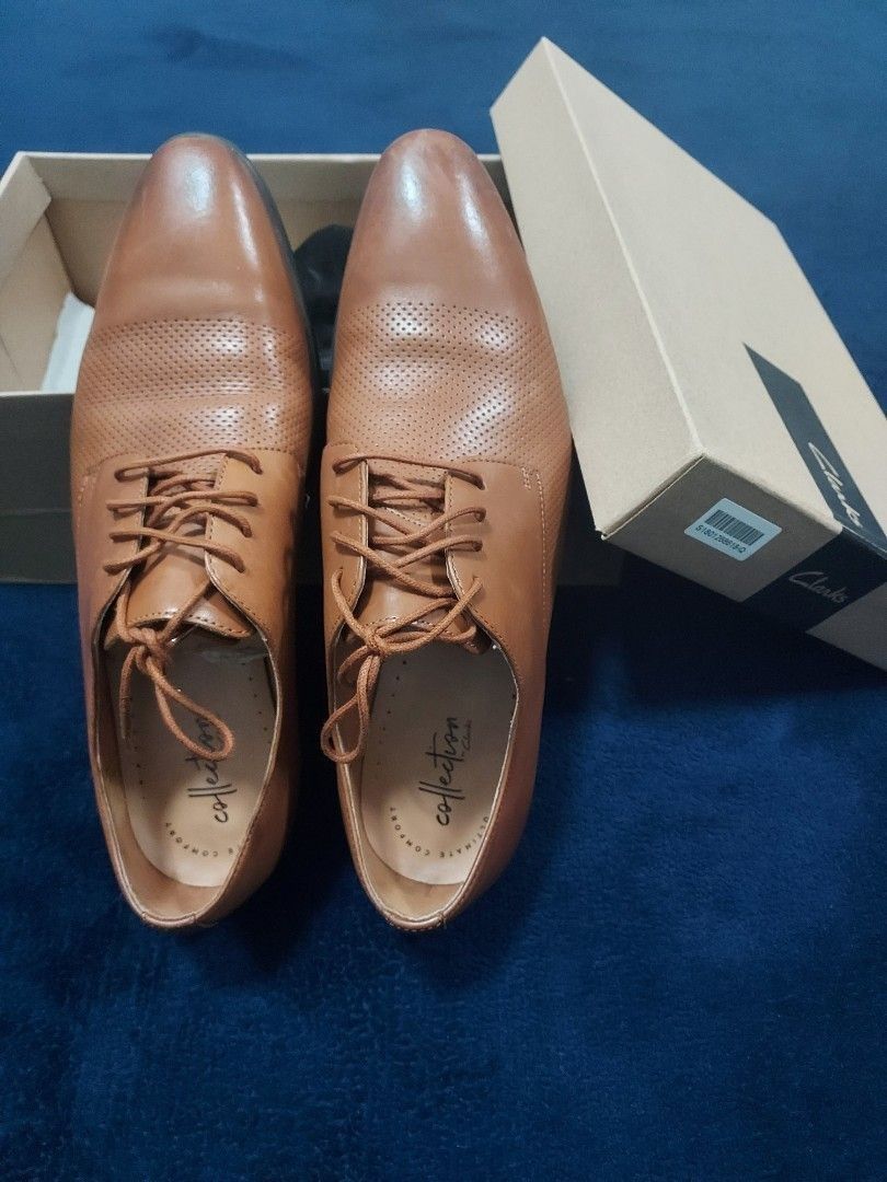 Bampton Cap Clark Tan Leather Kasut Kulit Lelaki Men s