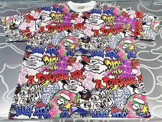 BAPE GRAFFITI PATTERN OVERSIZED TEE