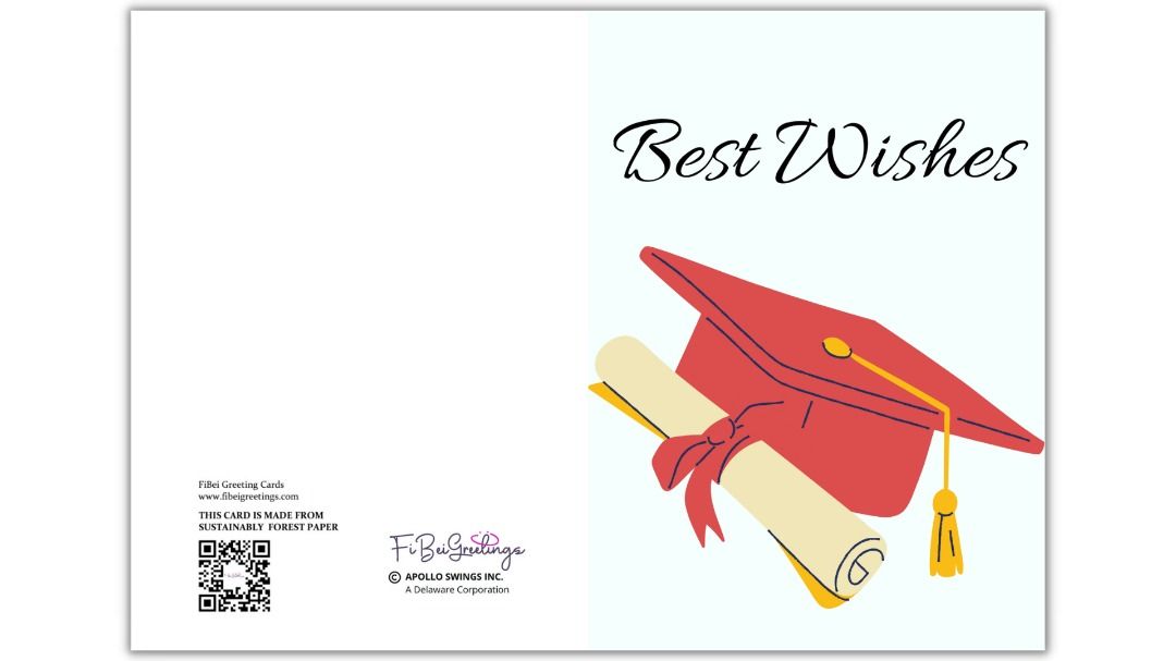 FiBei Greetings Graduation Card - Title: Best Wishes, Hobbies & Toys ...