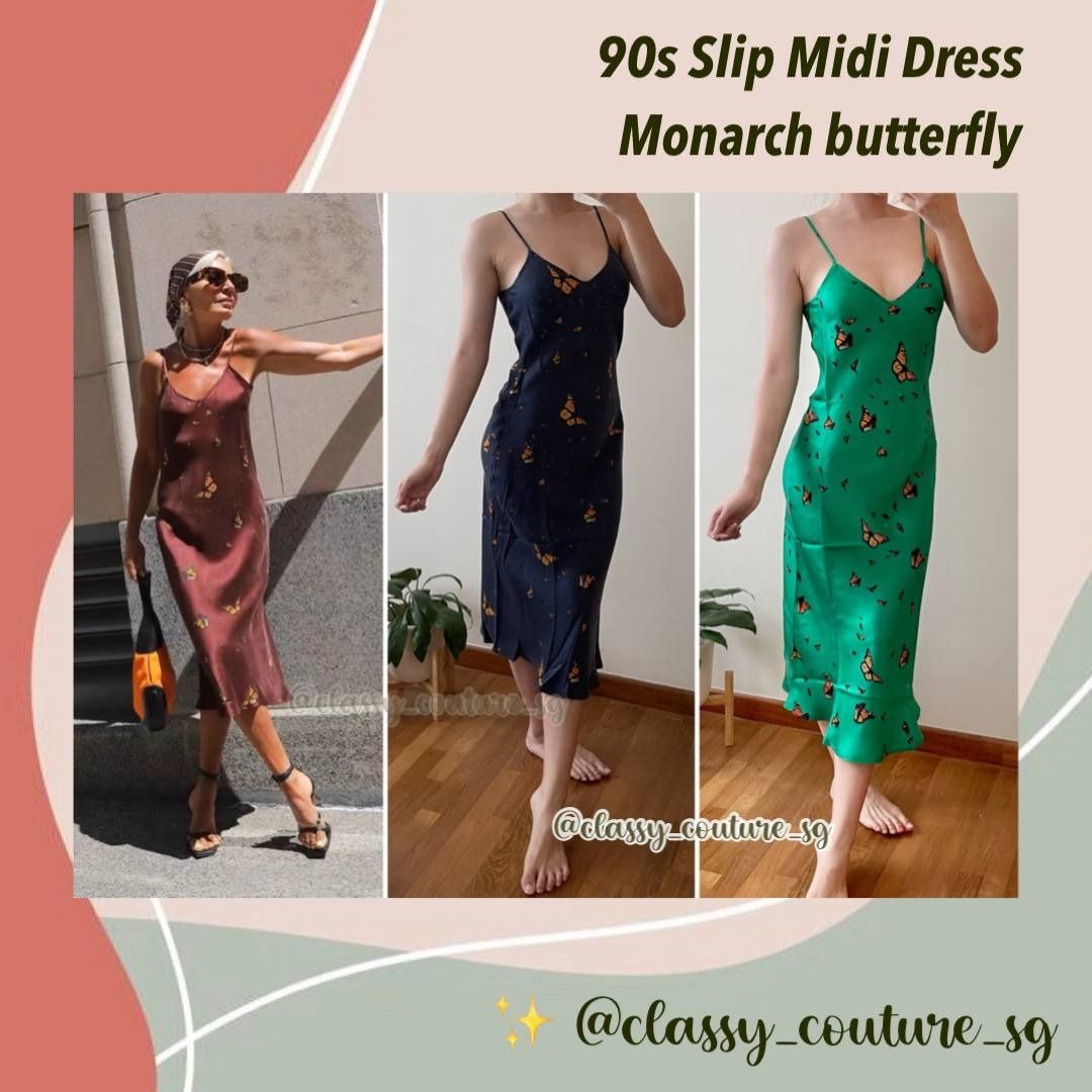 silk laundry butterfly dress Zaria Butterfly Print Silk Slipdress (Women)