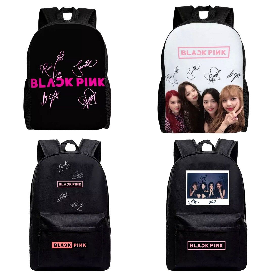 All black pink backpack outlet