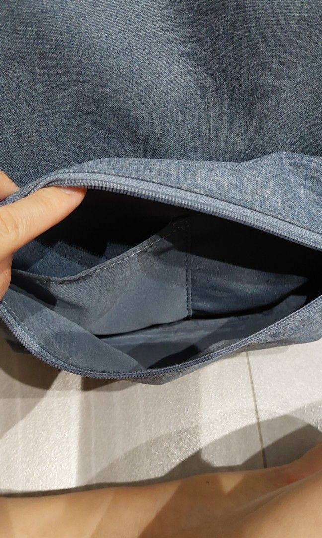 Blue jean top diaper bag