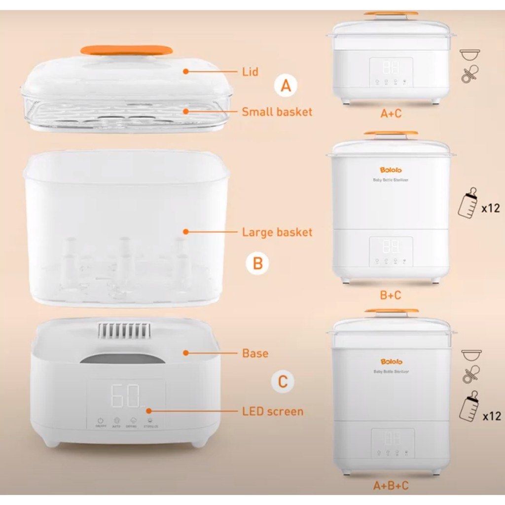 Bololo Baby Bottles Sterilizer, Babies & Kids, Nursing & Feeding