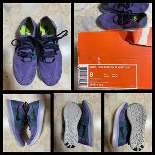 BRAND NEW! NEVER USED! Nike Womens Free RN Flyknit 2017 Running Shoes Light Thistle/Black 880844-501 Size 8