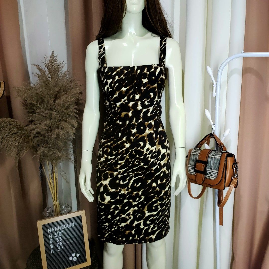 Calvin klein leopard online dresses