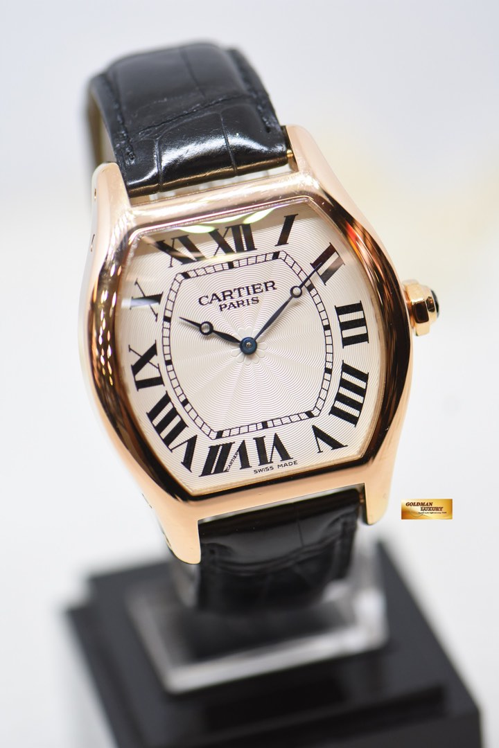 Cartier Tank Louis XL WT200005 Diamond 18K Rose Gold Mens Watch