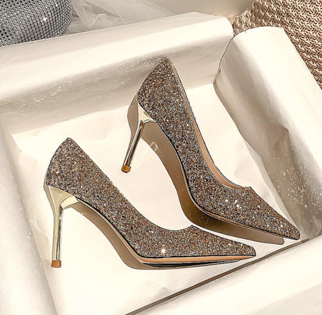 Champagne best sale sparkle heels