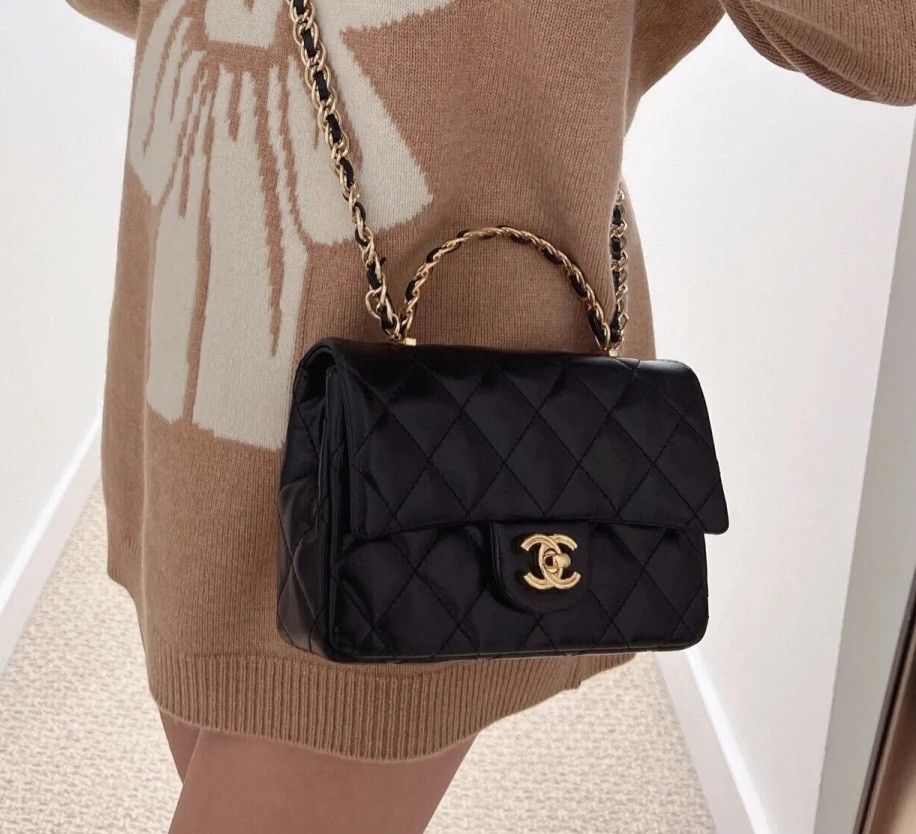 100+ affordable chanel mini flap with top handle For Sale, Bags &  Wallets