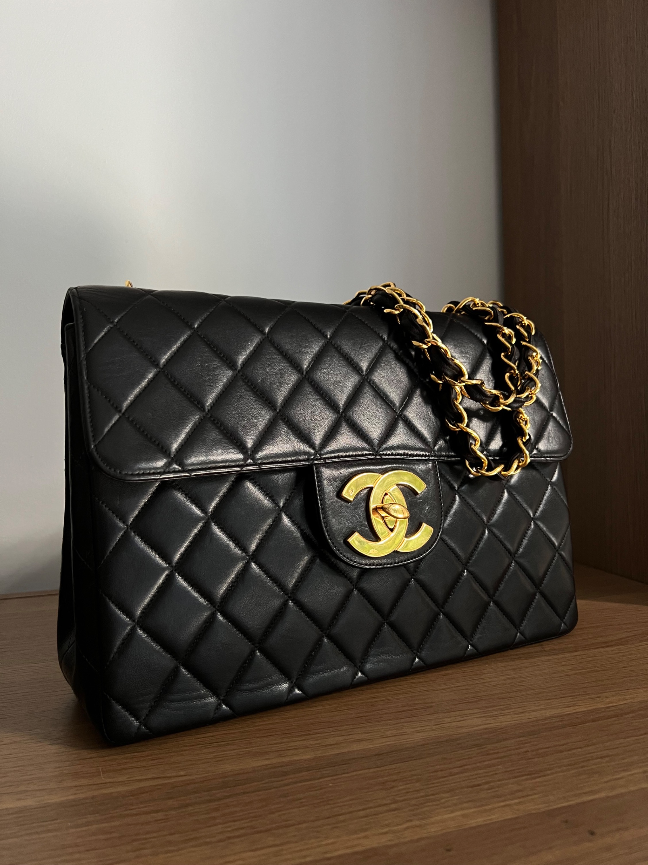Chanel Jumbo oversized logo vintage Luxury Bags Wallets on