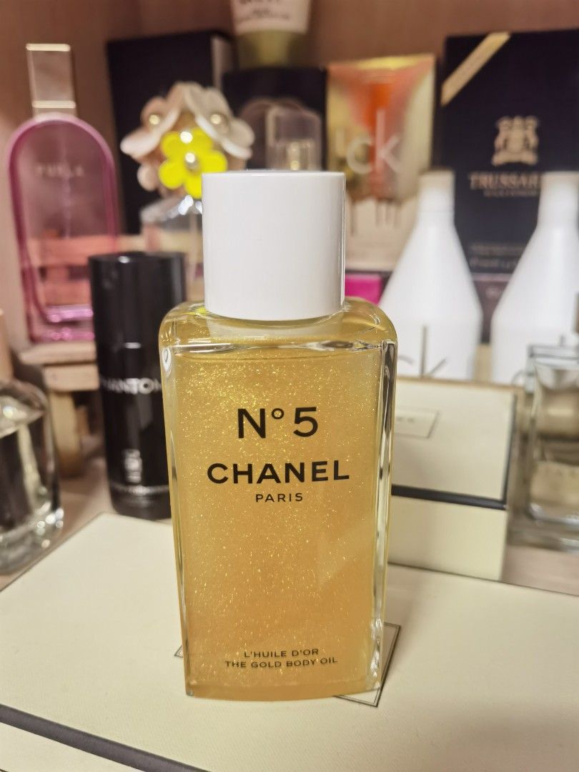 Chanel Body Oil N°5 Gold Body Oil, Beauty & Personal Care, Bath