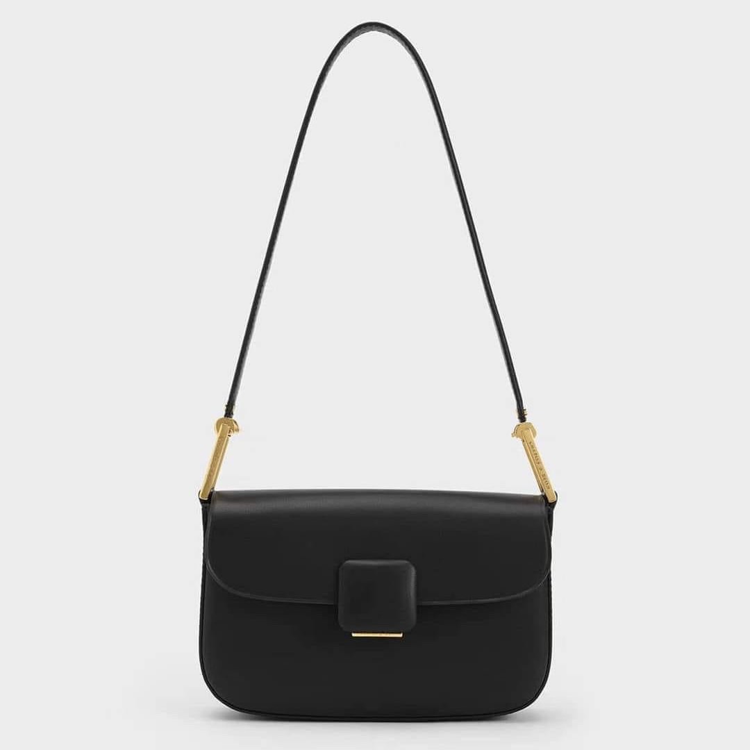 Charles and Keith Koa Square Push Lock Shoulder Bag on Carousell