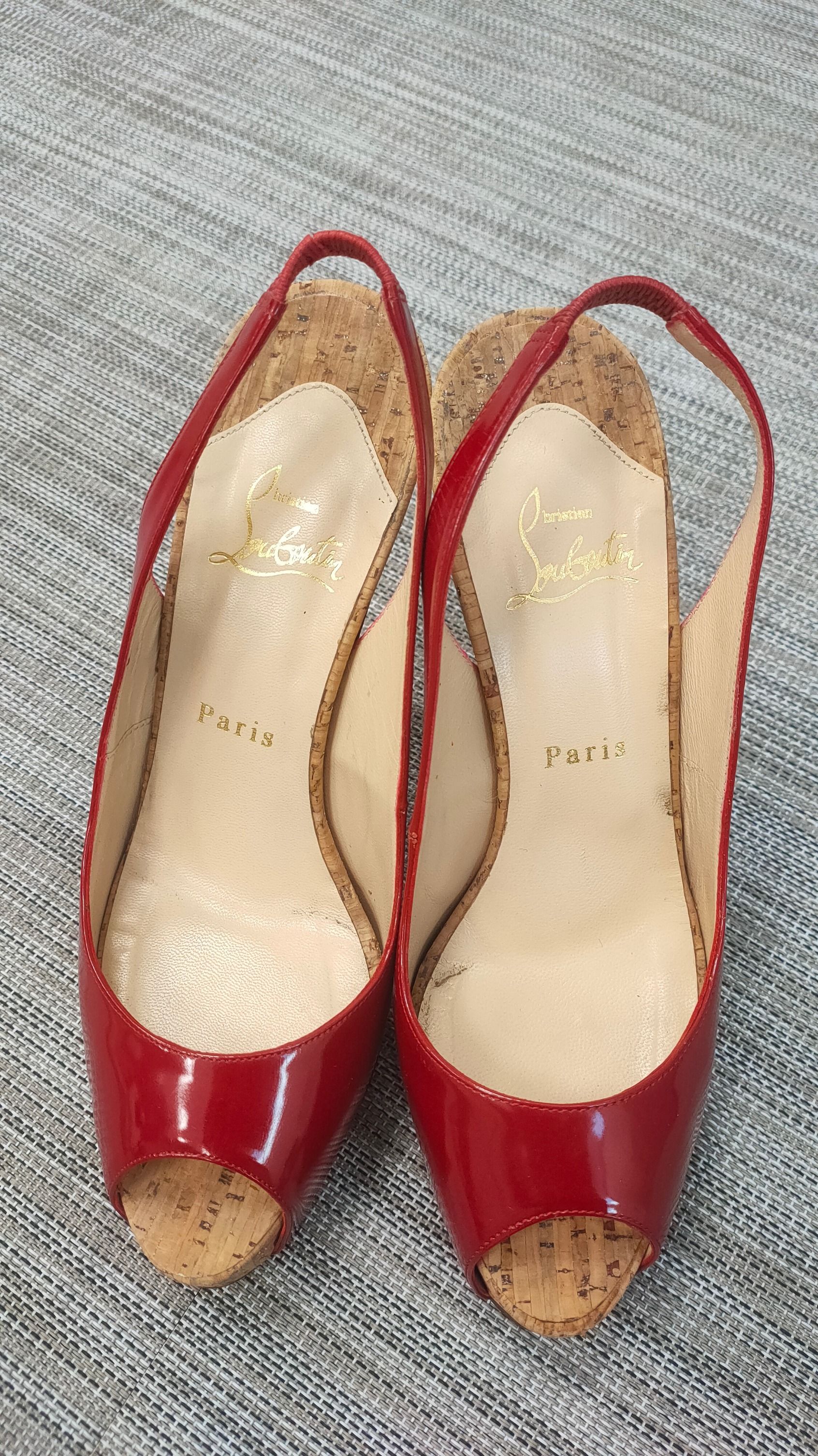 red patent christian louboutin