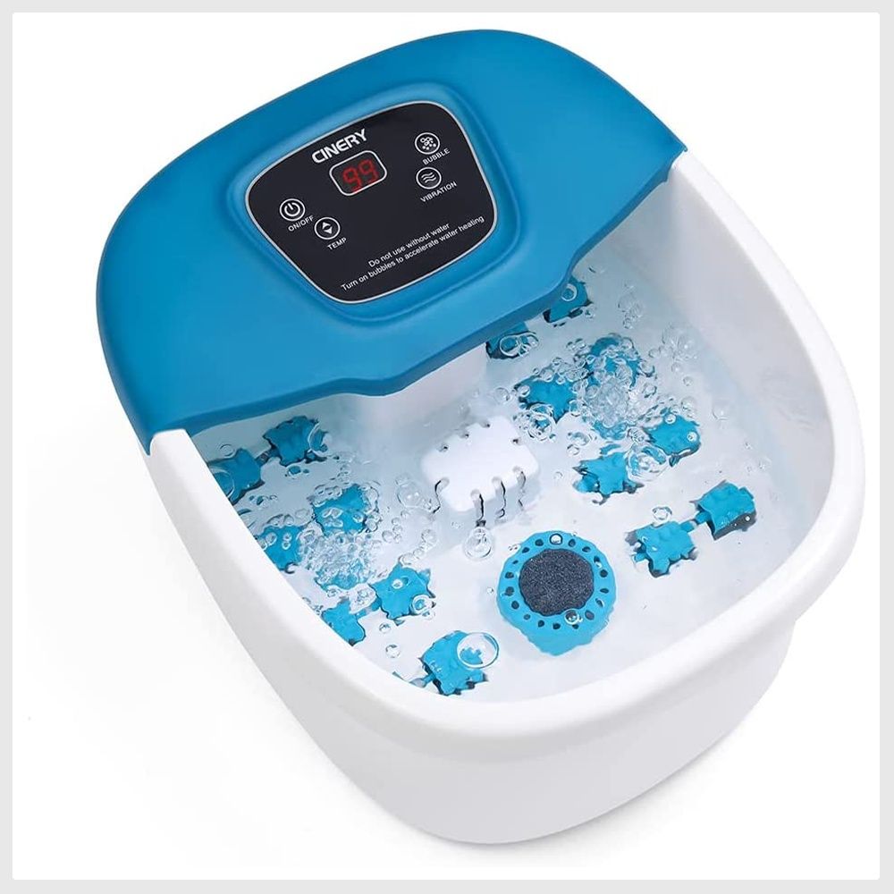 Cinery Foot Spa Bath Massager with Heat, Bubbles, Vibration and