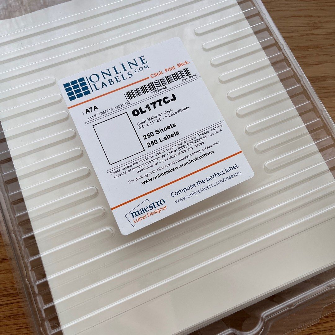 Clear Matte Printable Vinyl Sticker Paper for Inkjet (Pack of 10s