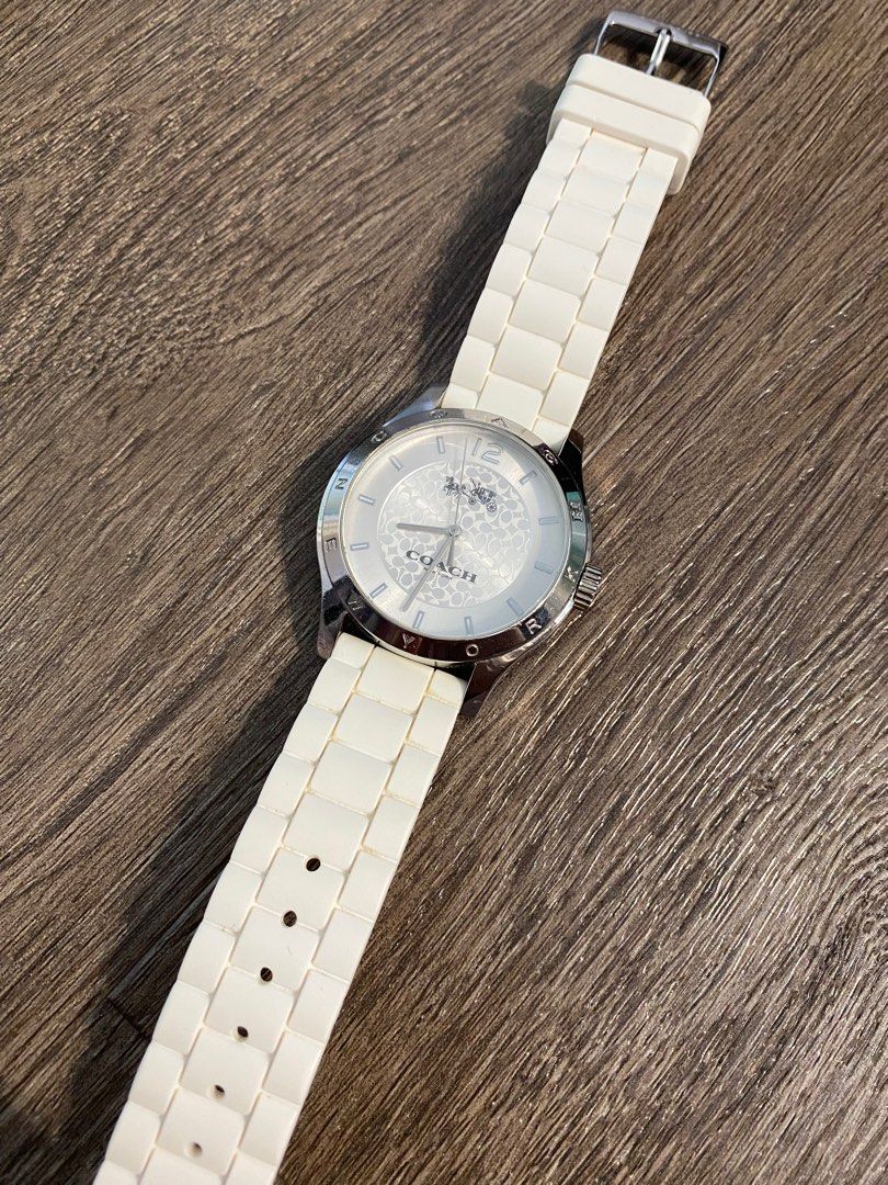 Coach White Silver Watch