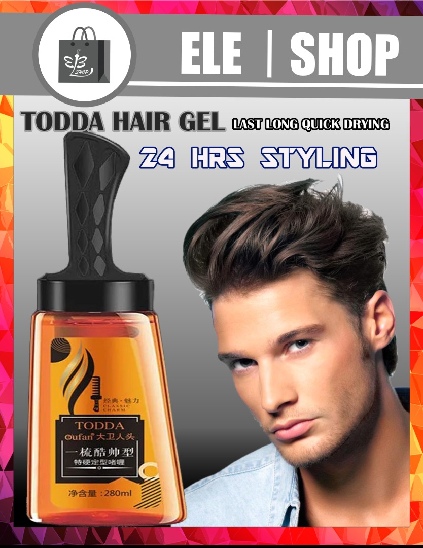 STYLING] Men‘s Hair Gel Slicked Back head hair wax hair pomade