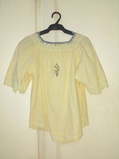 Cream embroidered top