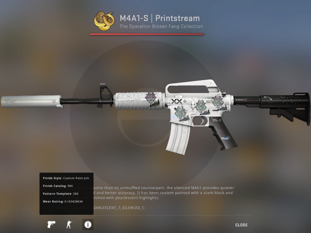 CSGO M4A1S Printstream FT 0.16FV, Video Gaming, Gaming Accessories, In