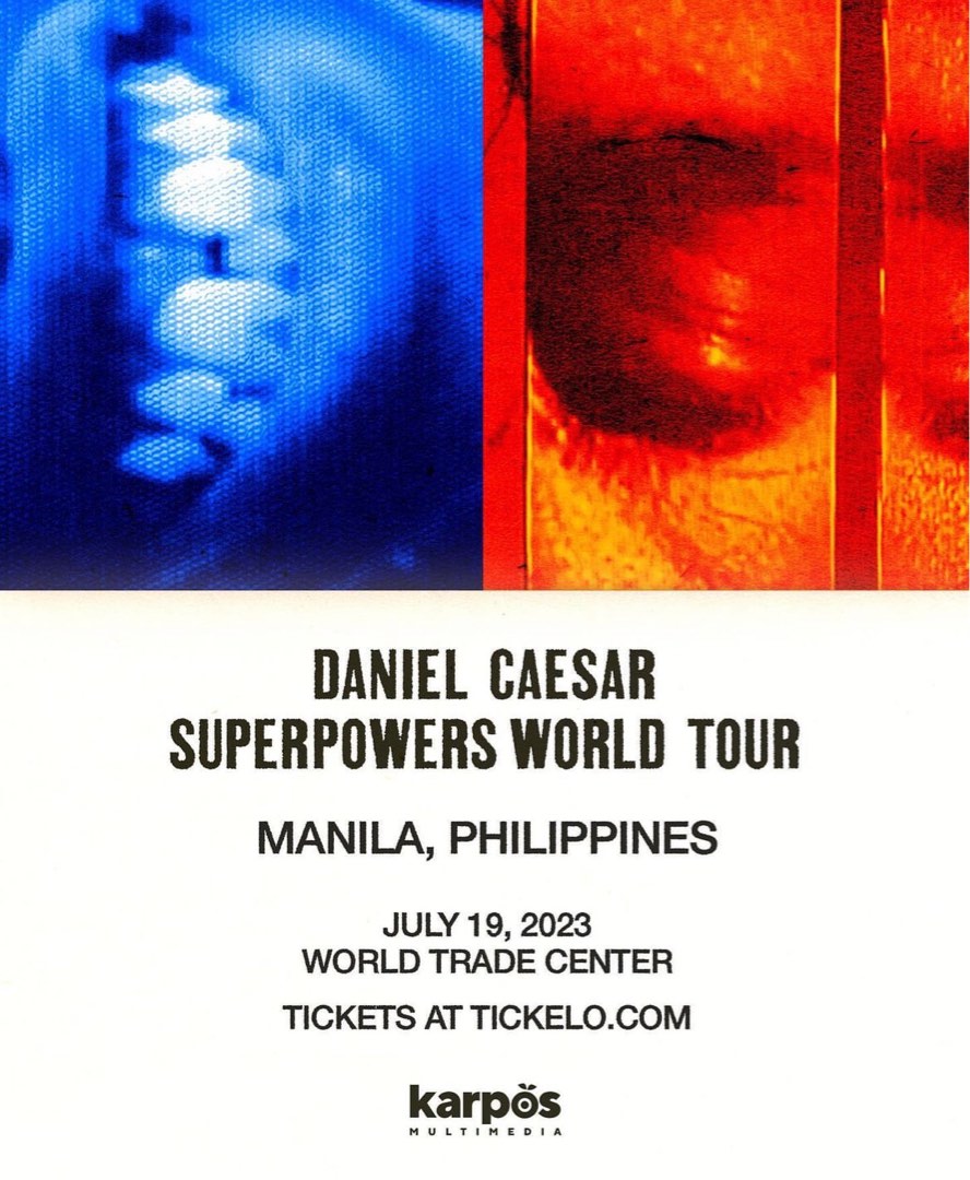 DANIEL CAESAR MANILA VIP TICKETS / SUPERPOWERS WORLD TOUR, Tickets