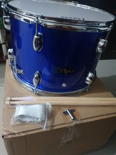 Davis Marching Snare Drum Blue 14"x 10" 6 Lugs.