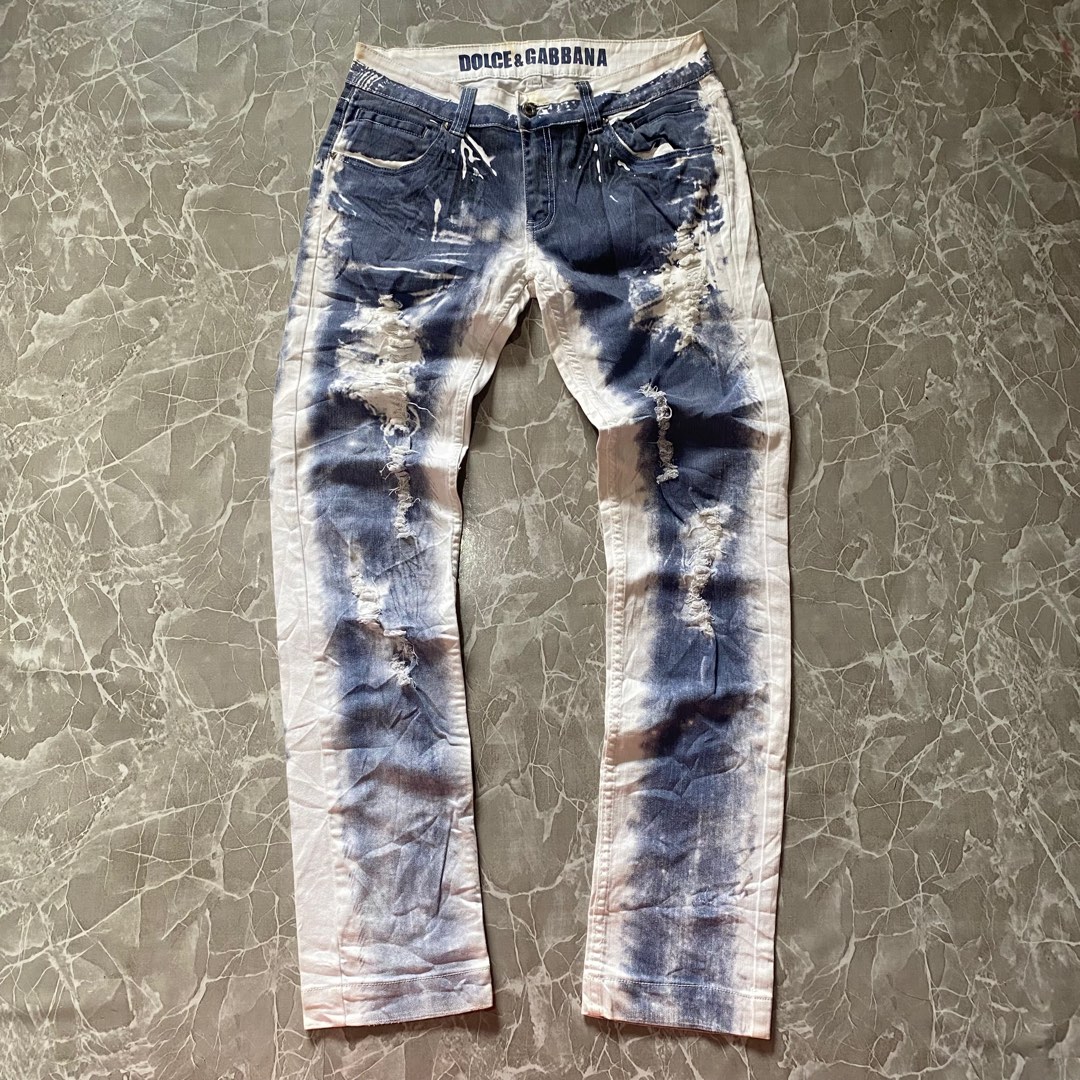 Dolce Gabbana ripped jeans Men s Fashion Bottoms Jeans on