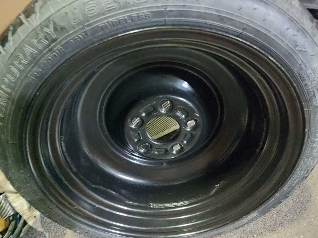 Donut Spare Tire with Steel Rim, Car Parts & Accessories, Mags and